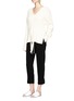 Figure View - Click To Enlarge - THEORY - 'Thorina' cropped crepe pants