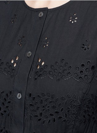 Detail View - Click To Enlarge - THEORY - 'Kalsingas E' cutwork embroidery cotton dress