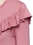 Detail View - Click To Enlarge - TOPSHOP - Asymmetric ruffle trim T-shirt