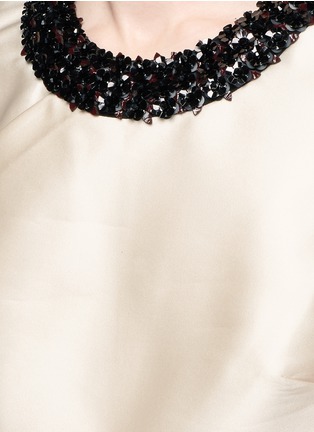 Detail View - Click To Enlarge - 3.1 PHILLIP LIM - Embellished collar mock wrap cropped top