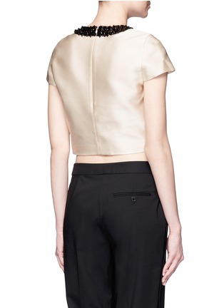 Back View - Click To Enlarge - 3.1 PHILLIP LIM - Embellished collar mock wrap cropped top