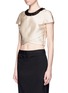 Front View - Click To Enlarge - 3.1 PHILLIP LIM - Embellished collar mock wrap cropped top