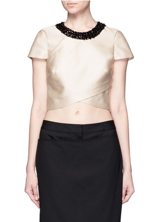 Main View - Click To Enlarge - 3.1 PHILLIP LIM - Embellished collar mock wrap cropped top