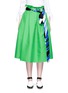 Main View - Click To Enlarge - EMILIO PUCCI - Paperbag waist silk scarf belt skirt