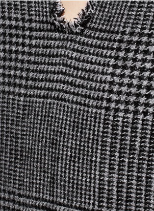 Detail View - Click To Enlarge - MO&CO. EDITION 10 - Glen plaid plunge V-neck dress