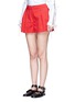 Front View - Click To Enlarge - 3.1 PHILLIP LIM - Cotton blend pleated shorts