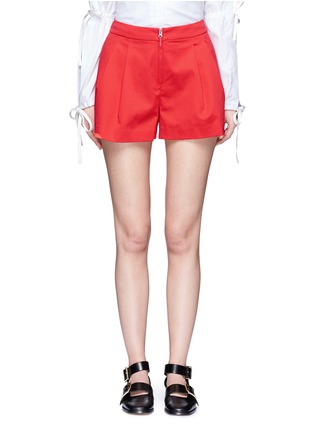 Main View - Click To Enlarge - 3.1 PHILLIP LIM - Cotton blend pleated shorts