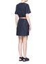 Back View - Click To Enlarge - 3.1 PHILLIP LIM - Knot front cutout back cotton dress
