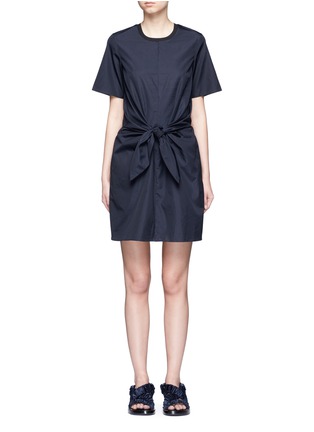 Main View - Click To Enlarge - 3.1 PHILLIP LIM - Knot front cutout back cotton dress