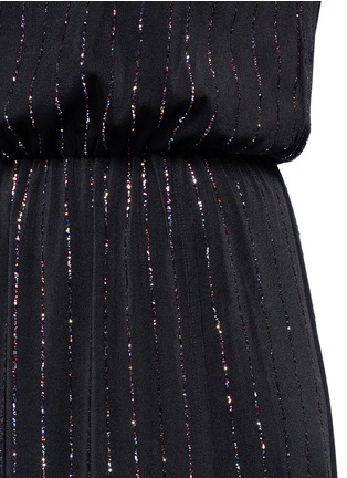 Detail View - Click To Enlarge - MARC JACOBS - Glitter pinstripe plunge back dress