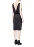 Back View - Click To Enlarge - MARC JACOBS - Glitter pinstripe plunge back dress