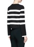 Back View - Click To Enlarge - CALVIN KLEIN 205W39NYC - Stripe sheer jersey long sleeve T-shirt