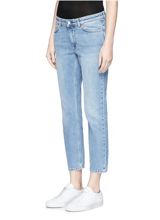 Front View - Click To Enlarge - ACNE STUDIOS - 'Row' slim fit washed cropped jeans