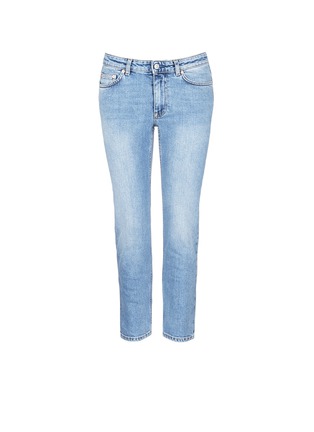 Main View - Click To Enlarge - ACNE STUDIOS - 'Row' slim fit washed cropped jeans