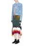 Figure View - Click To Enlarge - ACNE STUDIOS - 'Saleh' watercolour print georgette dress