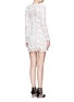 Back View - Click To Enlarge - SELF-PORTRAIT - Mixed 3D floral guipure lace mini dress
