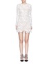 Main View - Click To Enlarge - SELF-PORTRAIT - Mixed 3D floral guipure lace mini dress