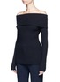 Front View - Click To Enlarge - THE ROW - 'Tulah' foldover off-shoulder sweater