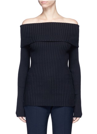 Main View - Click To Enlarge - THE ROW - 'Tulah' foldover off-shoulder sweater