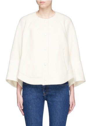 Main View - Click To Enlarge - CHLOÉ - Cape sleeve virgin wool blend jacket