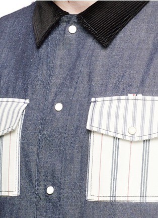 Detail View - Click To Enlarge - MAISON KITSUNÉ - 'Kino' patchwork cotton shirt