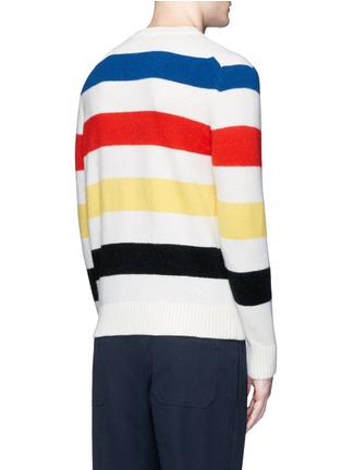 Back View - Click To Enlarge - MAISON KITSUNÉ - Stripe lambswool sweater