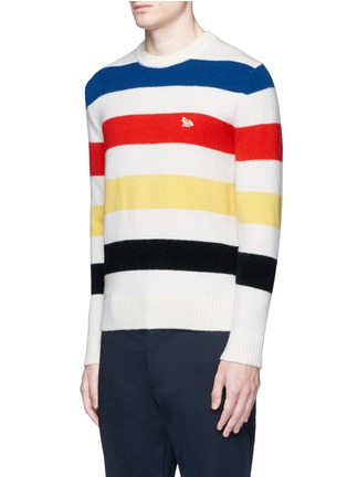 Front View - Click To Enlarge - MAISON KITSUNÉ - Stripe lambswool sweater