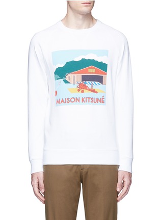 Main View - Click To Enlarge - MAISON KITSUNÉ - 'Hangar' print cotton sweatshirt