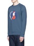 Front View - Click To Enlarge - MAISON KITSUNÉ - 'Fox Moon' print cotton sweatshirt