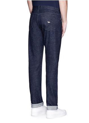 Back View - Click To Enlarge - MAISON KITSUNÉ - Slub denim jeans