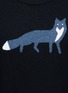 Detail View - Click To Enlarge - MAISON KITSUNÉ - Fox intarsia wool sweater