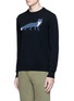 Front View - Click To Enlarge - MAISON KITSUNÉ - Fox intarsia wool sweater