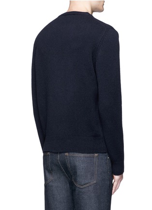 Back View - Click To Enlarge - MAISON KITSUNÉ - Fox head intarsia lambswool sweater