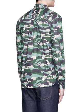 Back View - Click To Enlarge - MAISON KITSUNÉ - Camouflage print cotton shirt