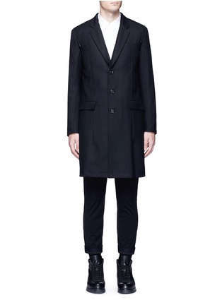 Main View - Click To Enlarge - 73088 - Raw edge wool coat