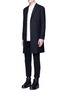 Figure View - Click To Enlarge - 73088 - Raw edge wool coat