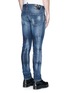 Back View - Click To Enlarge - 71465 - 'Cool Guy' distressed slim fit jeans