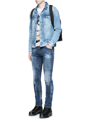 Figure View - Click To Enlarge - 71465 - 'Cool Guy' distressed slim fit jeans