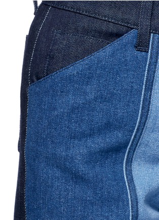 Detail View - Click To Enlarge - VICTORIA, VICTORIA BECKHAM - Patchwork wide leg jeans