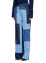 Front View - Click To Enlarge - VICTORIA, VICTORIA BECKHAM - Patchwork wide leg jeans