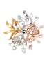 Figure View - Click To Enlarge - LORENZ BÄUMER - Diamond gemstone jade 18k gold openwork brooch