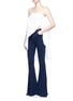 Figure View - Click To Enlarge - 72723 - Washed denim flared jeans