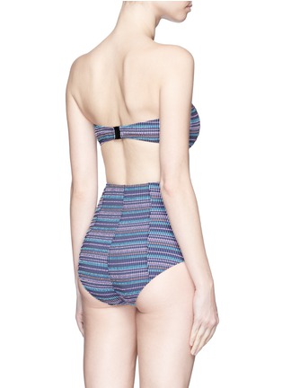 Back View - Click To Enlarge - LISA MARIE FERNANDEZ - 'Poppy' plaid seersucker bikini twin set