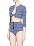 Figure View - Click To Enlarge - LISA MARIE FERNANDEZ - 'Poppy' plaid seersucker bikini twin set