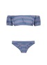 Main View - Click To Enlarge - LISA MARIE FERNANDEZ - 'Leandra' plaid off-shoulder seersucker bikini set