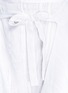 Detail View - Click To Enlarge - LISA MARIE FERNANDEZ - Tie front stripe cotton-linen voile cropped pants