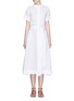 Main View - Click To Enlarge - LISA MARIE FERNANDEZ - Stripe cotton-linen voile midi shirt dress