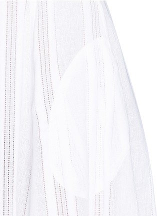Detail View - Click To Enlarge - LISA MARIE FERNANDEZ - Stripe cotton-linen voile midi beach skirt