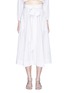 Main View - Click To Enlarge - LISA MARIE FERNANDEZ - Stripe cotton-linen voile midi beach skirt