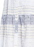 Detail View - Click To Enlarge - LISA MARIE FERNANDEZ - Button down stripe crinkle tiered maxi dress